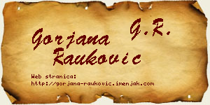 Gorjana Rauković vizit kartica